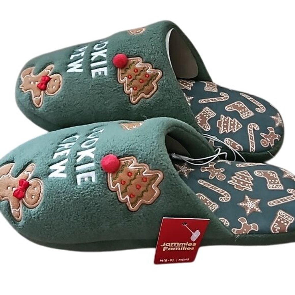 Cookie Crew Holiday Slippers Size 8-9 Men's New Gingerbread Man Holiday — image 3 of 8
